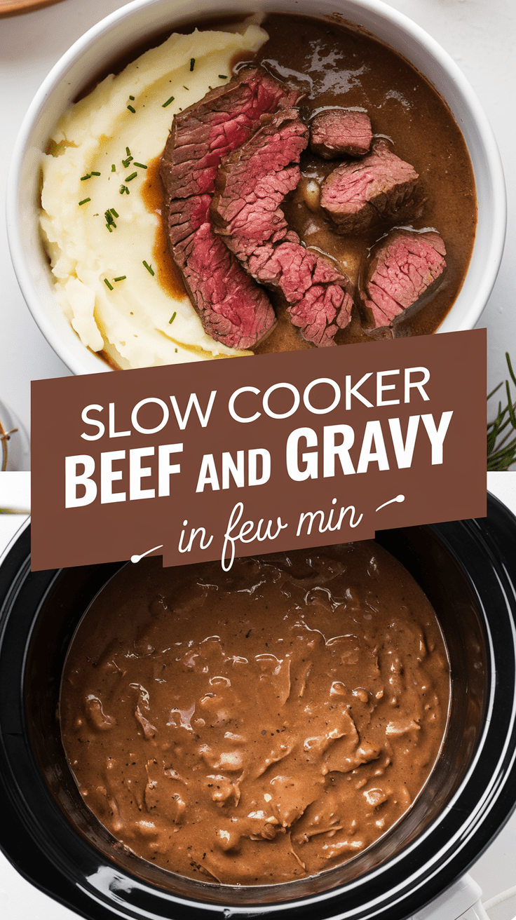 Slow Cooker Beef and Gravy