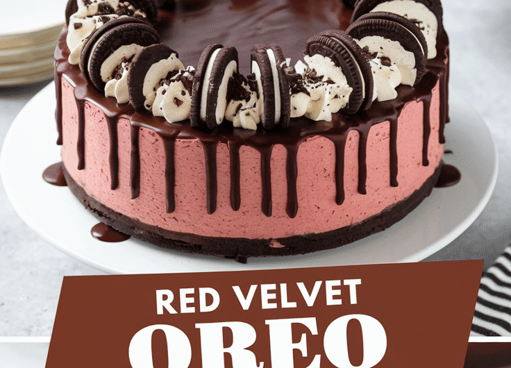 Red Velvet Oreo Cheesecake