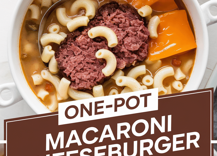 One-Pot Macaroni Cheeseburger Soup
