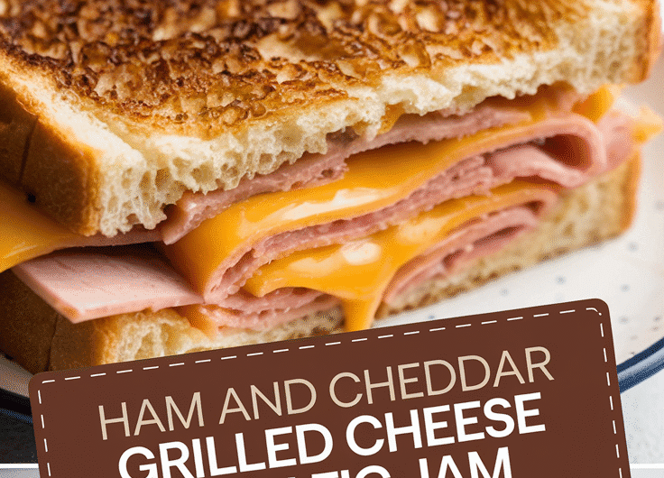 Ham and Cheddar Grilled Cheese with Fig Jam