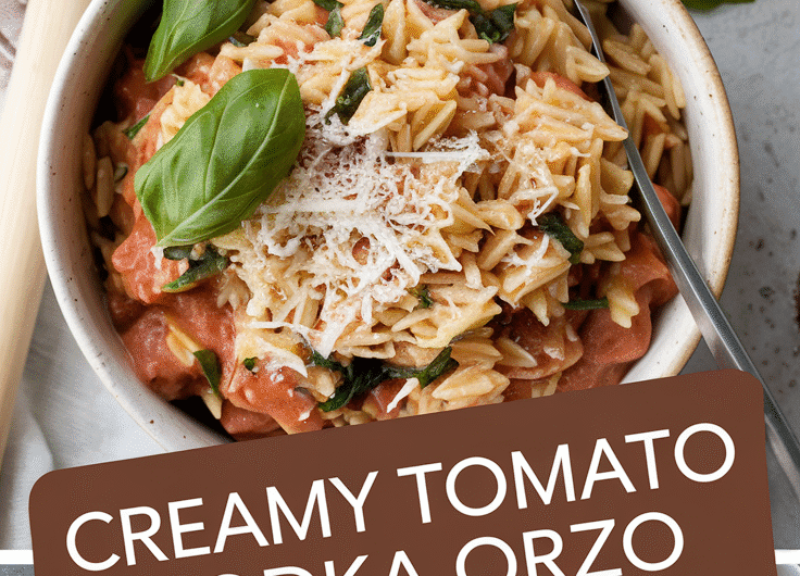 Creamy Tomato Vodka Orzo