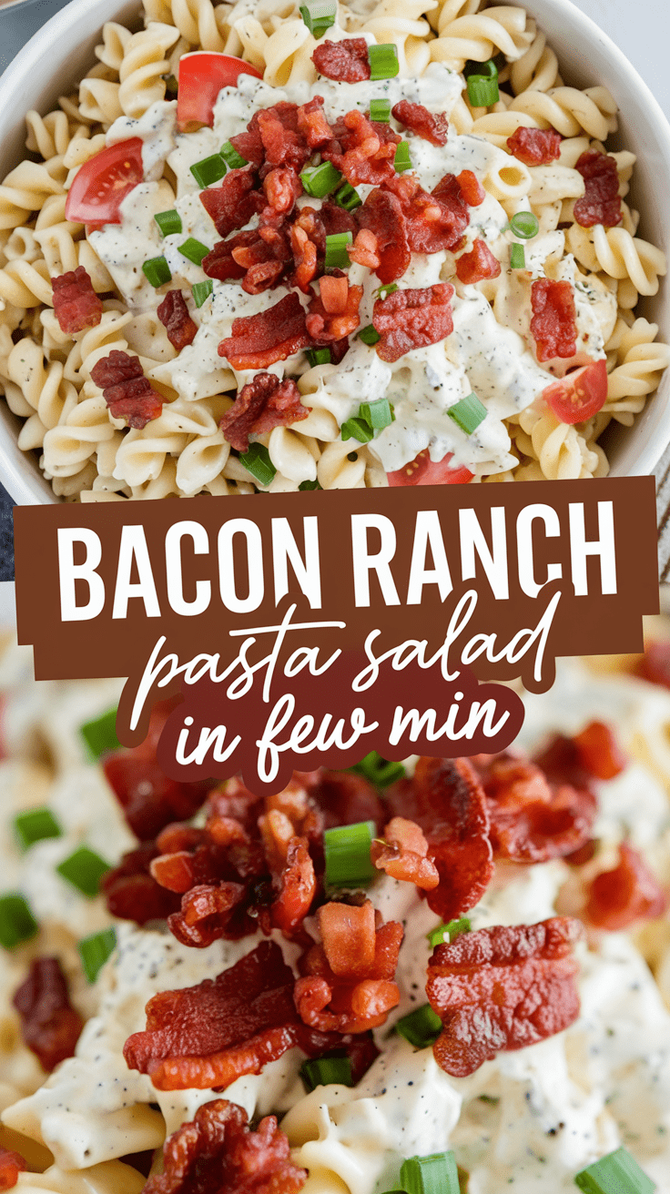 Creamy Bacon Ranch Pasta Salad