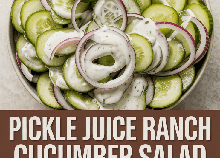 Pickle Juice Ranch Cucumber Salad