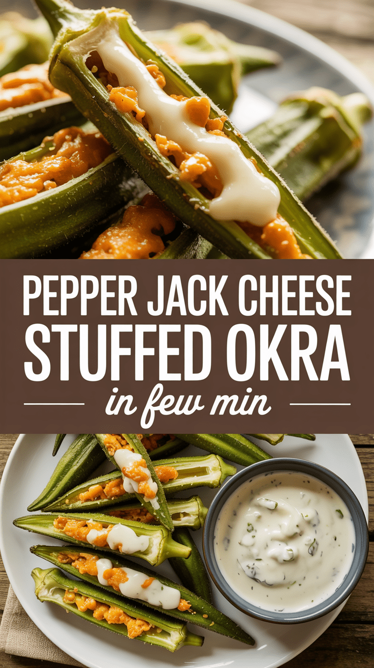 Pepper Jack Cheese Stuffed Okra Recipe