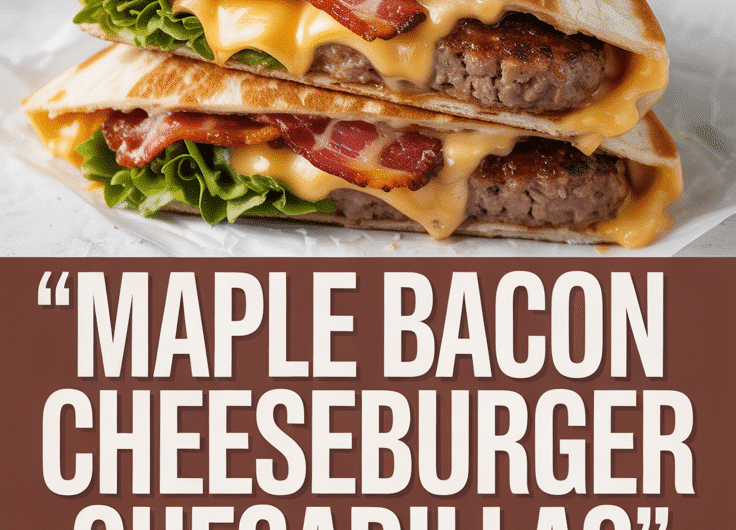 Maple Bacon Cheeseburger Quesadillas