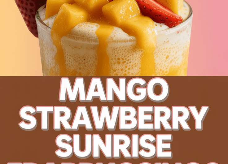Mango Strawberry Sunrise Frappuccinos