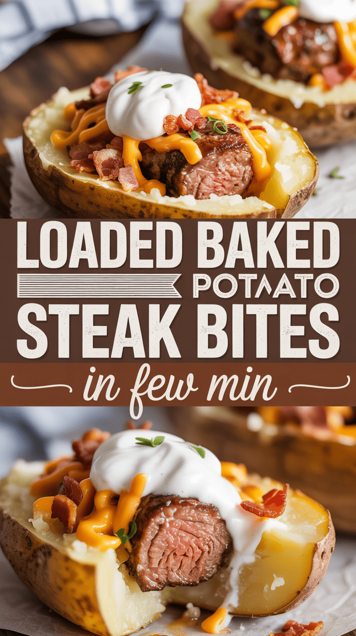 Loaded Baked Potato Steak Bites Recipe