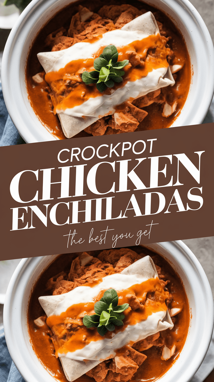 Crockpot Chicken Enchiladas