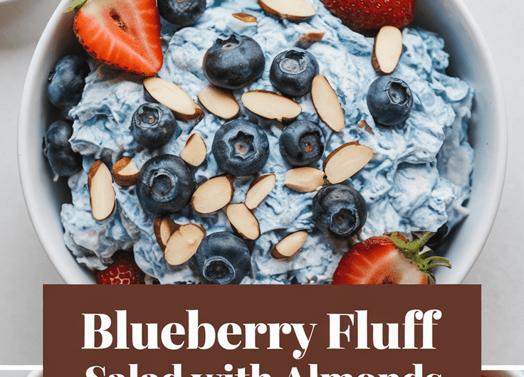 Blueberry Fluff Salad with Almonds