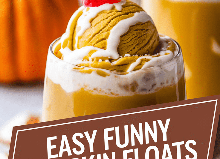 Easy Funny Pumpkin Floats