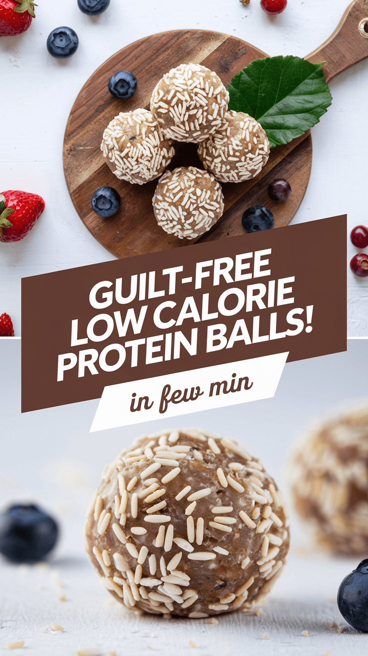 Guilt-Free Low Calorie Protein Balls