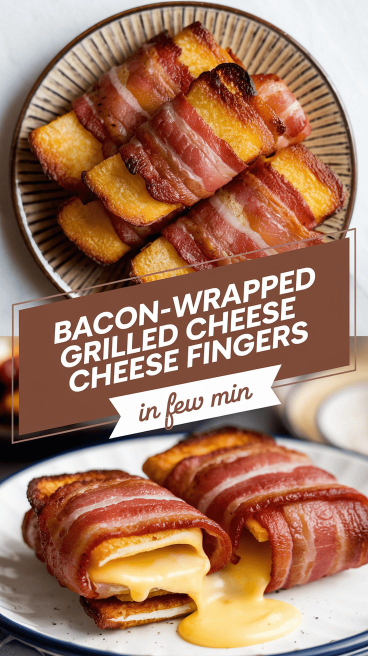 Bacon-Wrapped Grilled Cheese Fingers
