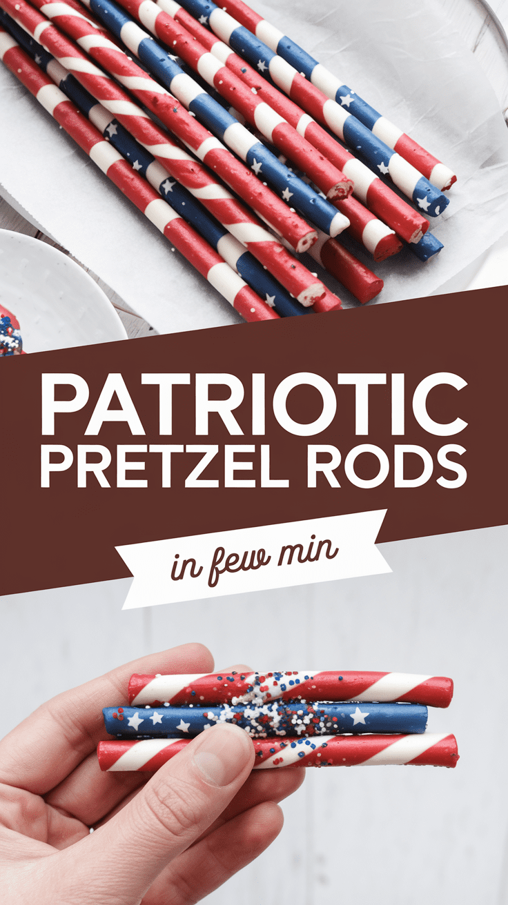 Patriotic Pretzel Rods