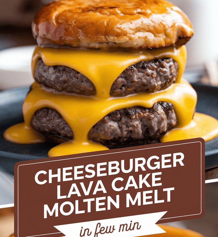 Cheeseburger Lava Cake Molten Melt