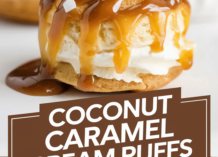 Coconut Caramel Cream Puffs
