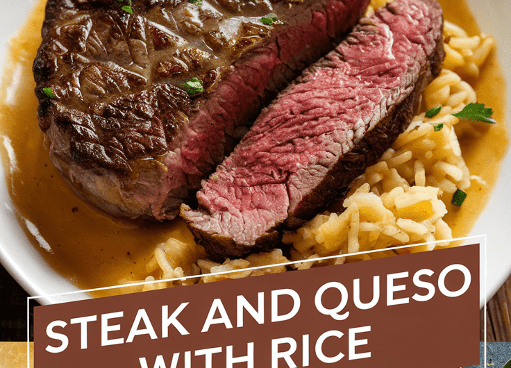 Steak and Queso with Rice