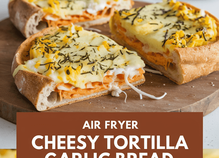 Air Fryer Cheesy Tortilla Garlic Bread