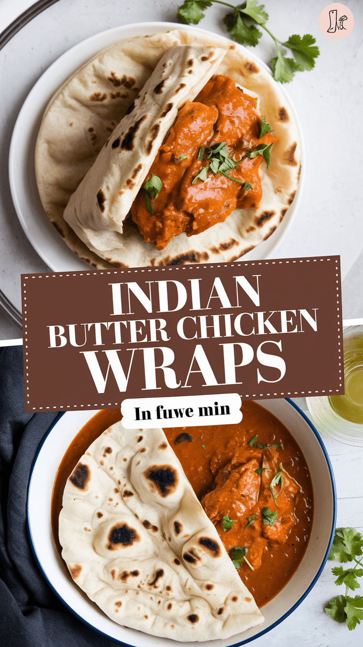 Indian Butter Chicken Wraps