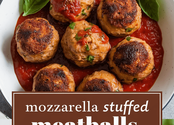 Mozzarella Stuffed Meatballs