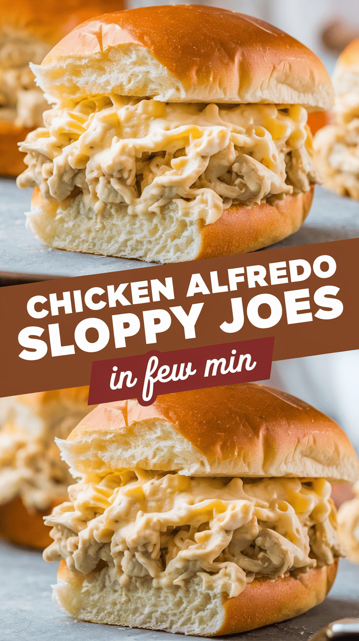 Chicken Alfredo Sloppy Joes