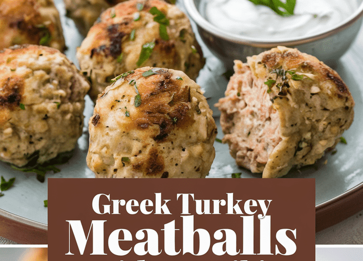 Greek Turkey Meatballs with Tzatziki