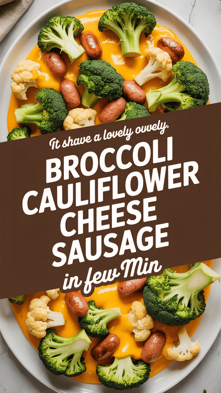 Broccoli Cauliflower Cheese Sausage Bake