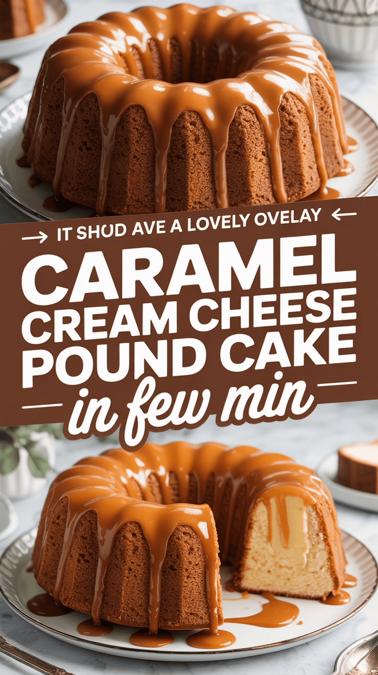 Caramel Cream Cheese Pound Cake
