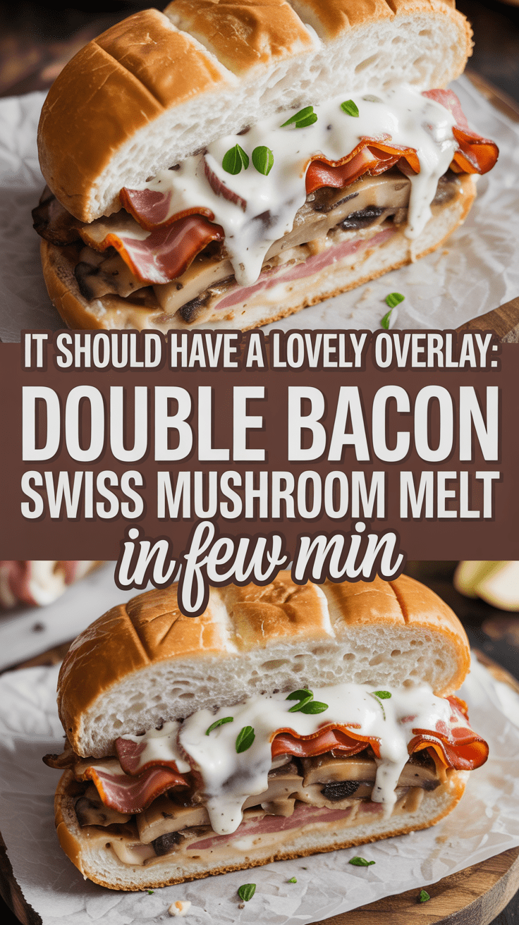 Double Bacon Swiss Mushroom Melt