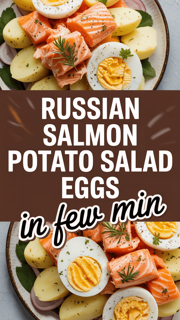 Russian Salmon Potato Salad Eggs