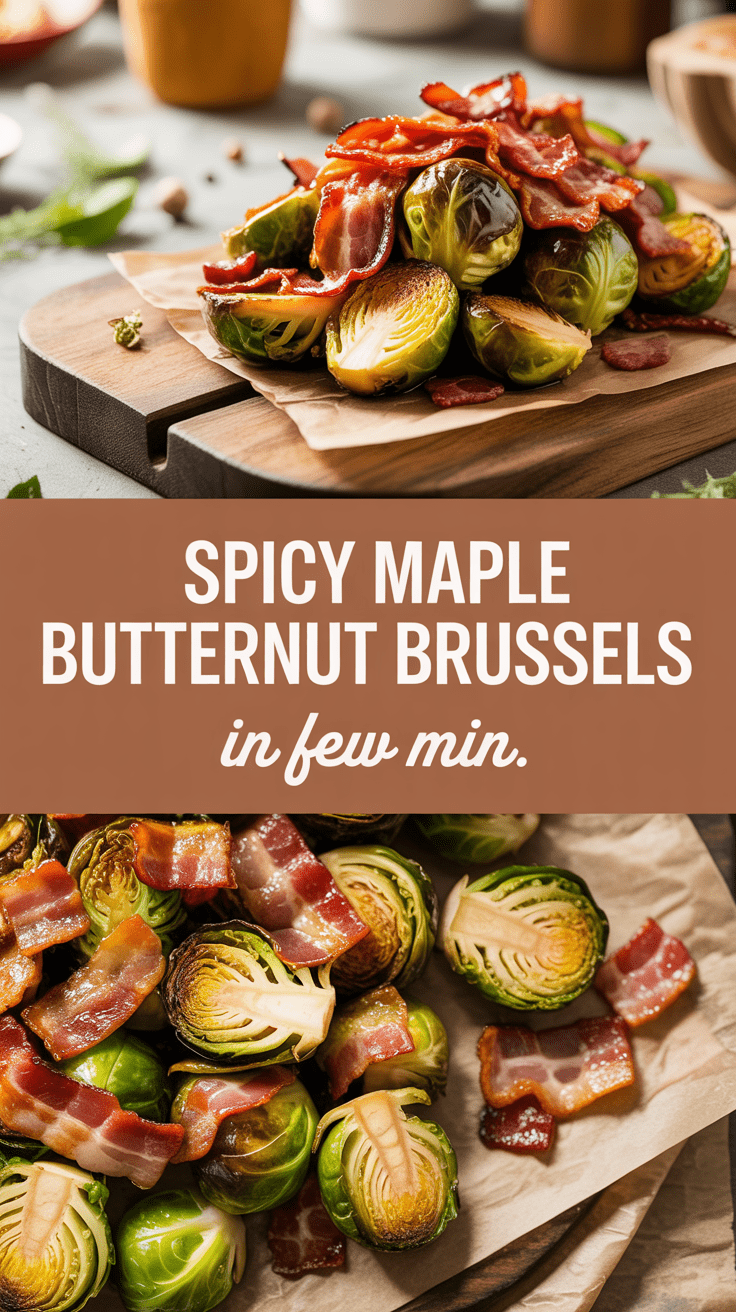 Spicy Maple Butternut Brussels Bacon
