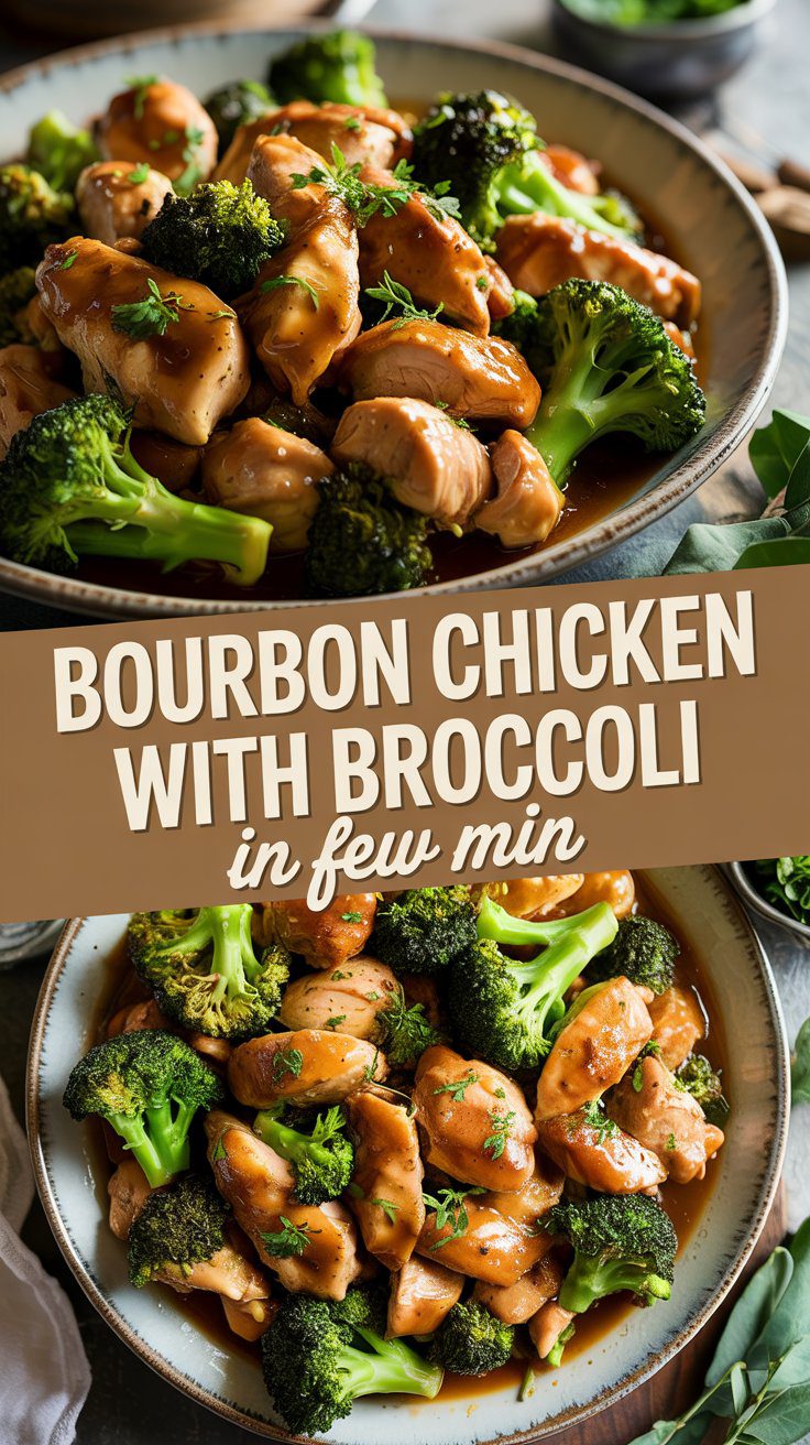 Bourbon Chicken with Broccoli