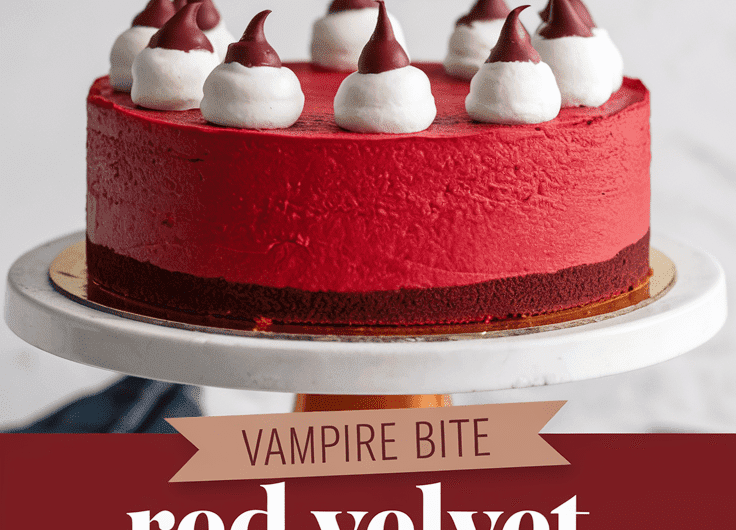 Vampire Bite Red Velvet Cheesecake