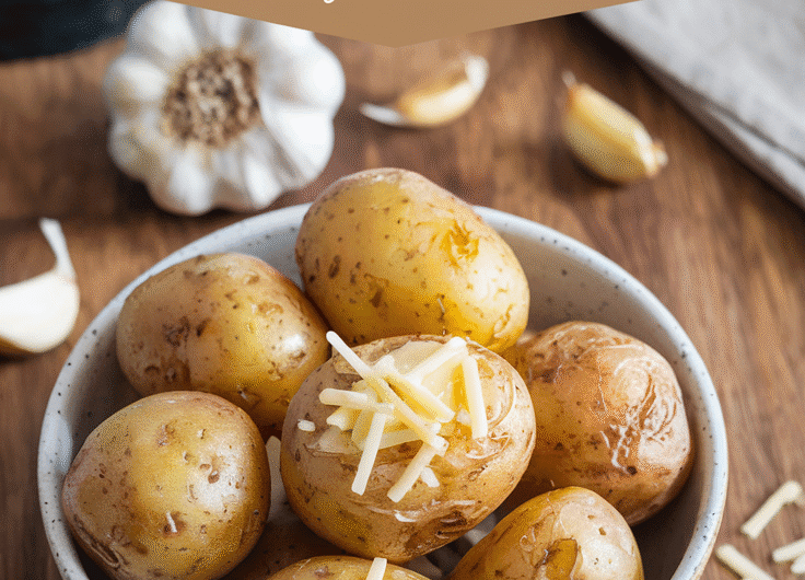 Roasted Garlic Butter Parmesan Potatoes