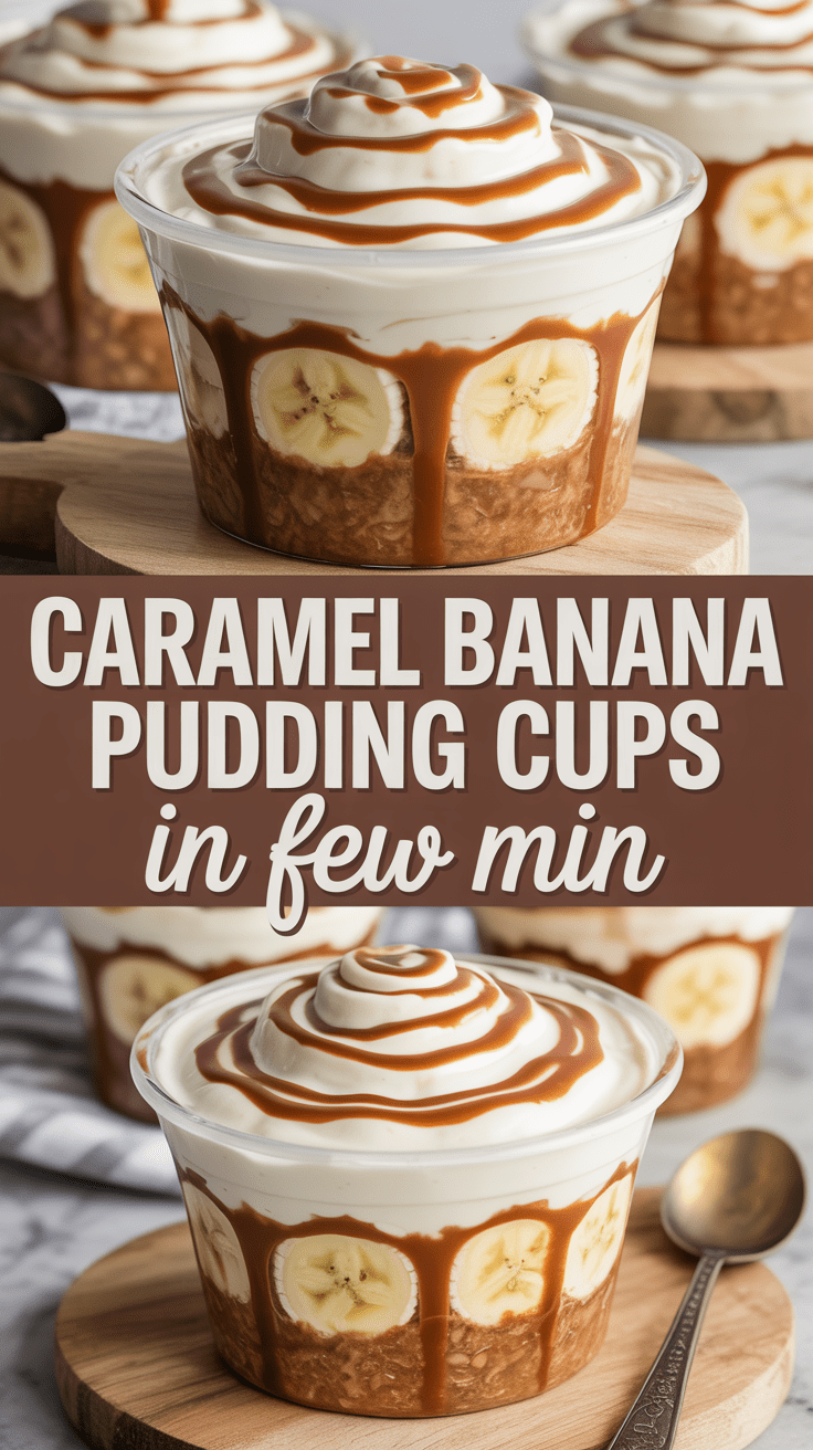 Caramel Banana Pudding Cups
