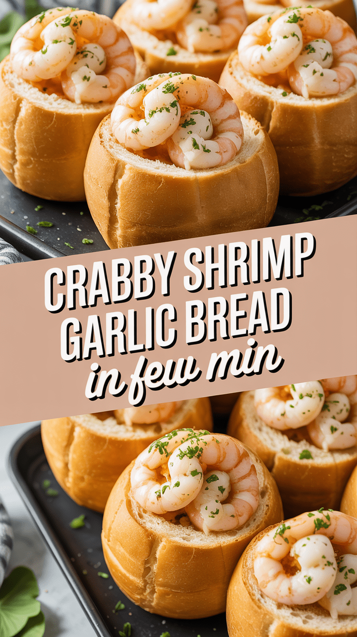 Crabby Shrimp Garlic Bread Bombs