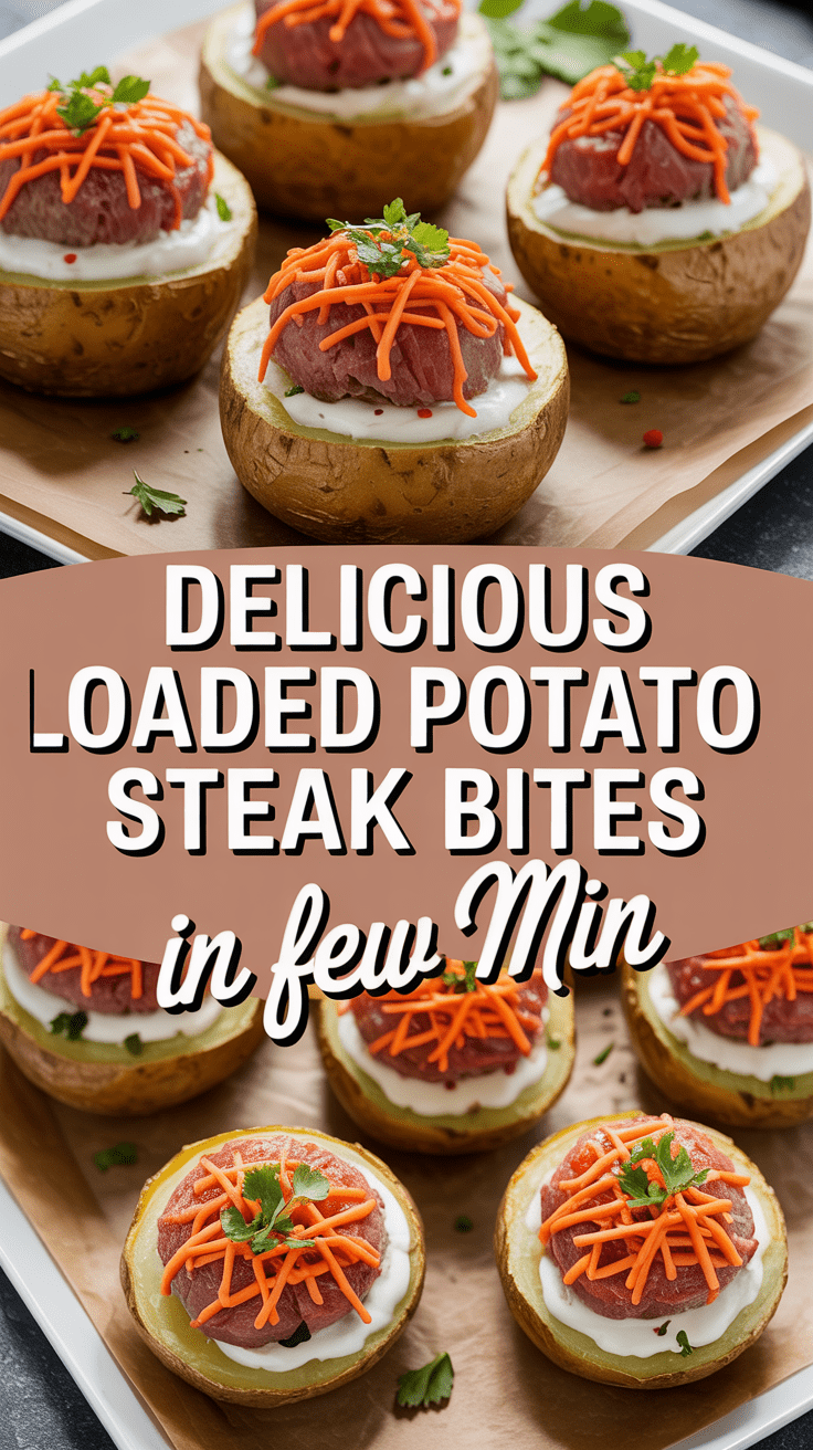 Delicious Loaded Baked Potato Steak Bites