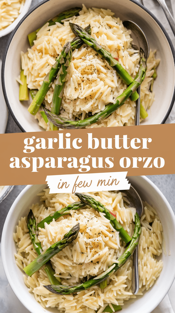 Garlic Butter Asparagus Orzo