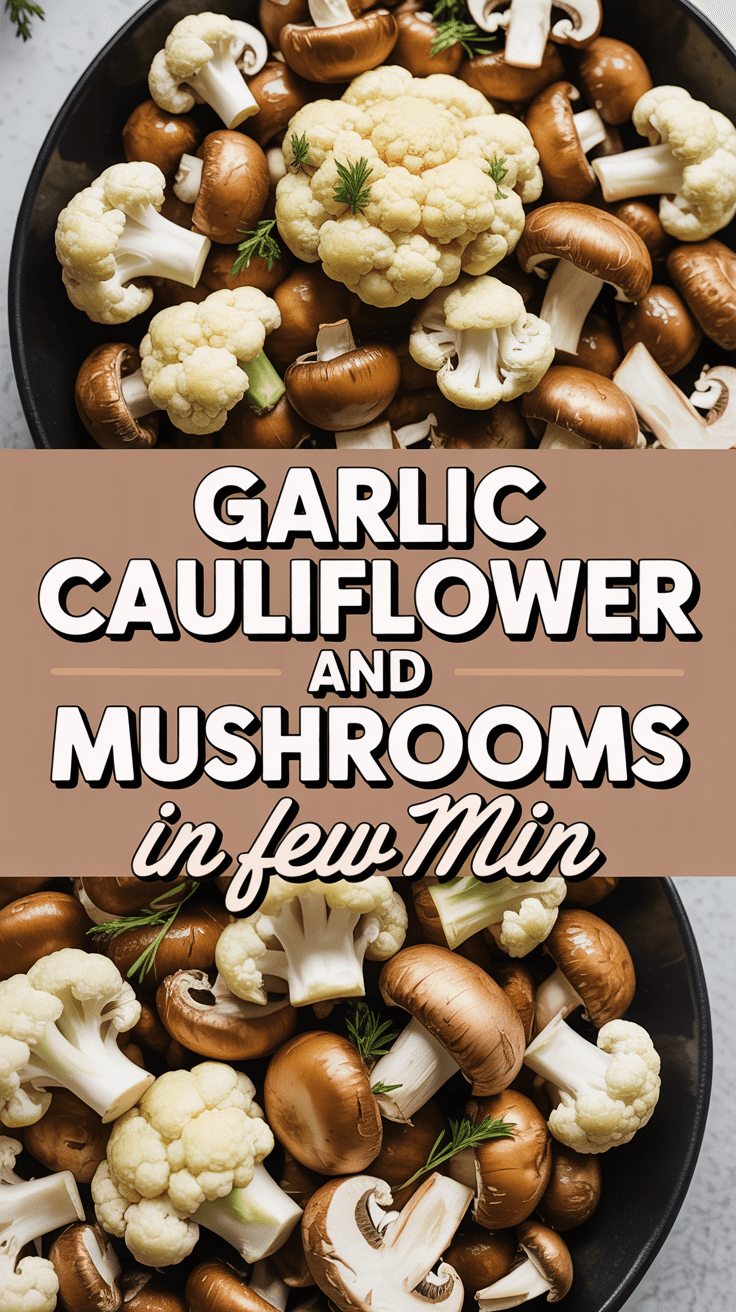 Garlic Cauliflower and Mushrooms