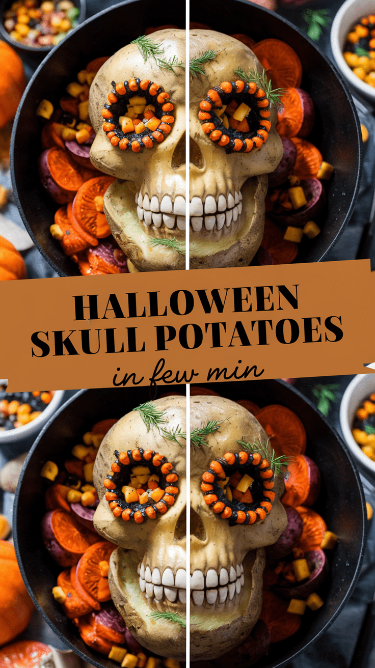 Halloween Skull Potatoes
