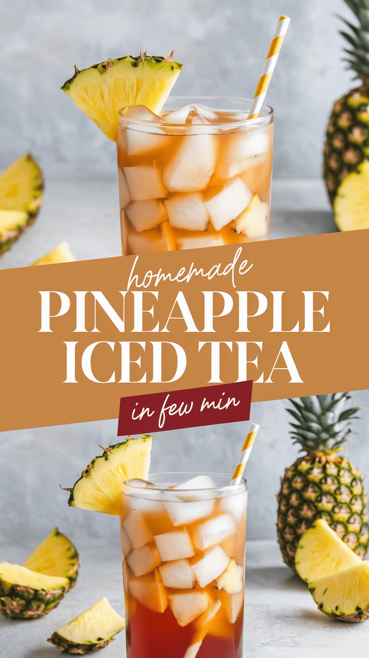 Homemade Pineapple Iced Tea