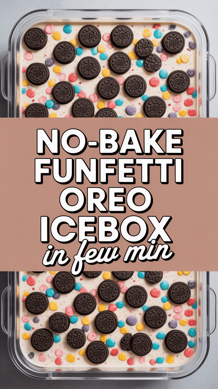 No-Bake Funfetti Oreo Icebox Cake