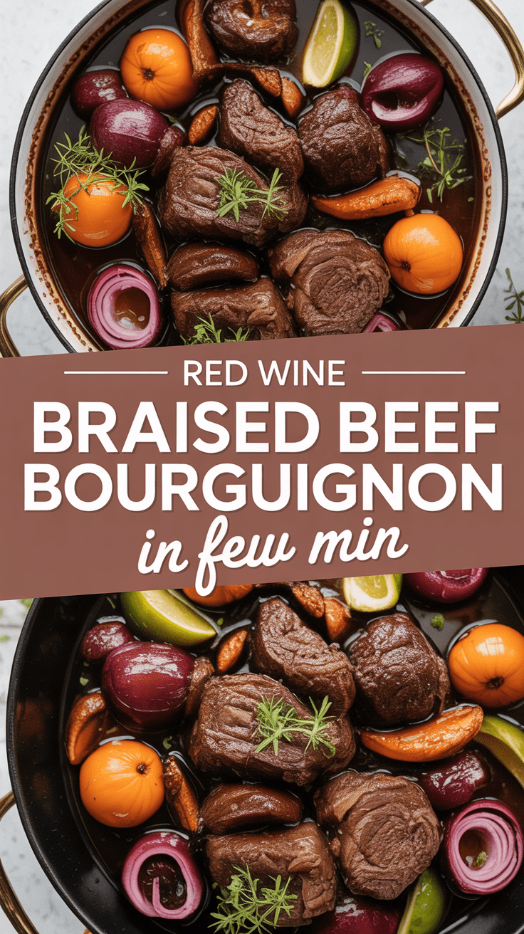 Red Wine Braised Beef Bourguignon