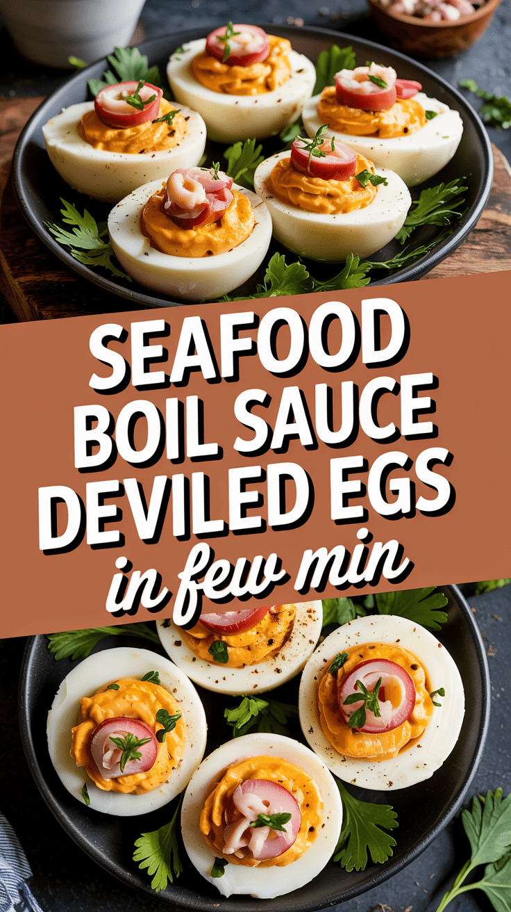 Seafood Boil Sauce Deviled Eggs