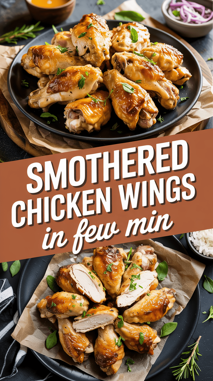 Smothered Chicken Wings Baked
