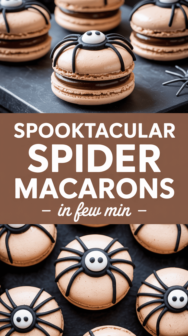 Spooktacular Spider Macarons