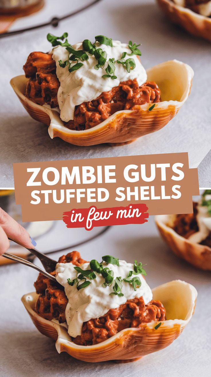 Zombie Guts Stuffed Shells