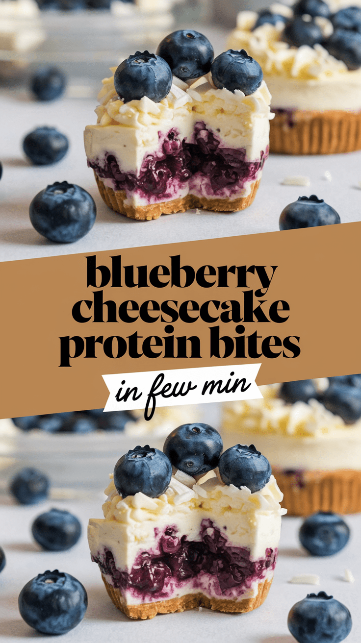 Blueberry Cheesecake Protein Bites