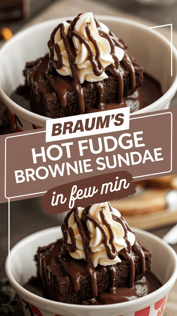 Braum’s Hot Fudge Brownie Sundae