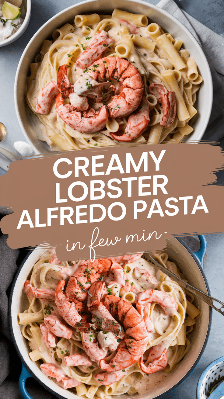 Creamy Lobster Alfredo Pasta