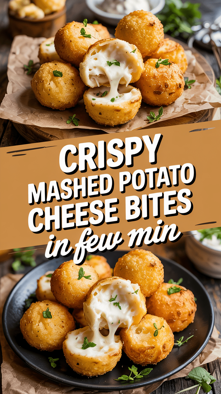 Crispy Mashed Potato Cheese Bites